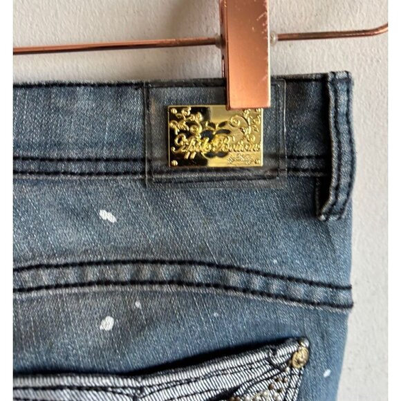 Apple Bottom Womens Y2K Embroidered Stretch Low Rise Denim Jeans Blue Sz 9/10 - Picture 6 of 14